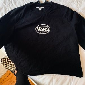 vans long sleeve croptop large
